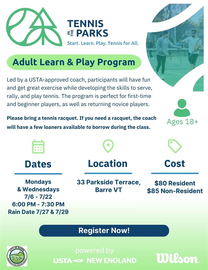 Information for Adult Tennis Lessons