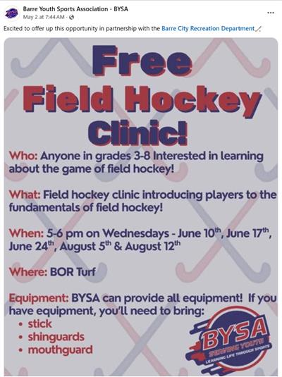 Field Hockey Flyer