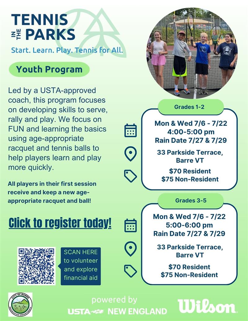 Information for Youth Tennis Lessons